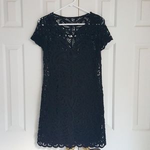 BCBG | Black Lalinda Crochet Lace Dress